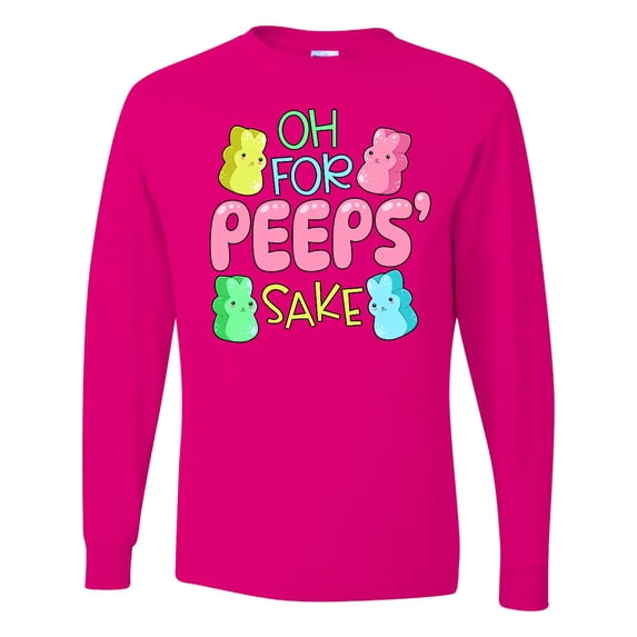 Inktastic Oh for Peeps' Sake Easter Bunnies Long Sleeve T-Shirt