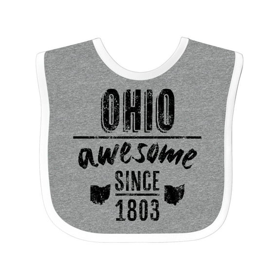 Inktastic Ohio Awesome Since 1803 Boys or Girls Baby Bib