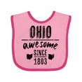 thumbnail image 1 of Inktastic Ohio Awesome Since 1803 Boys or Girls Baby Bib, 1 of 4