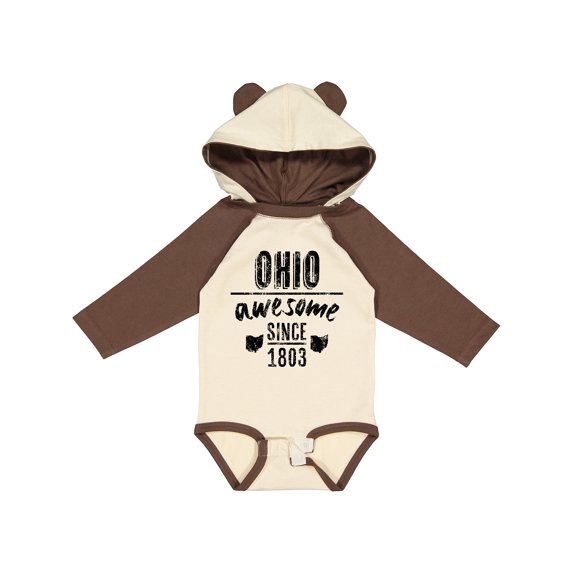 Inktastic Ohio Awesome Since 1803 Boys or Girls Long Sleeve Baby Bodysuit