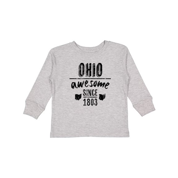 Inktastic Ohio Awesome Since 1803 Boys or Girls Long Sleeve Toddler T-Shirt