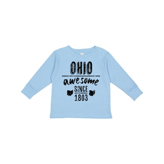 Inktastic Ohio Awesome Since 1803 Boys or Girls Long Sleeve Toddler T-Shirt
