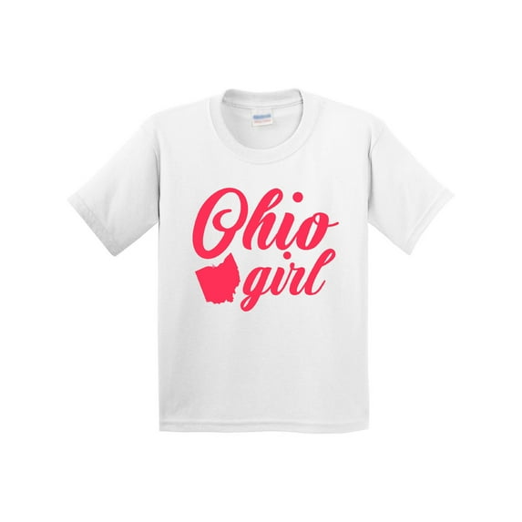 Inktastic Ohio Girl Cursive Pink Youth T-Shirt