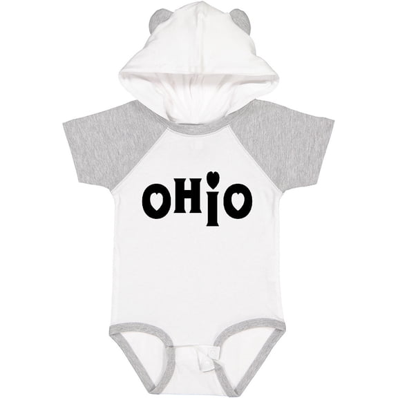 Inktastic Ohio Hearts Boys or Girls Baby Bodysuit