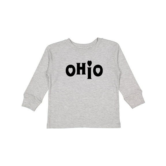 Inktastic Ohio Hearts Boys or Girls Long Sleeve Toddler T-Shirt