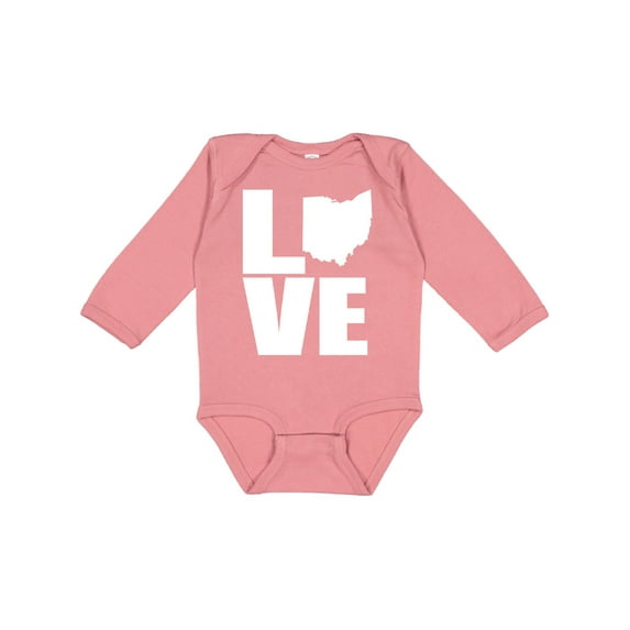 Inktastic Ohio Love Boys or Girls Long Sleeve Baby Bodysuit