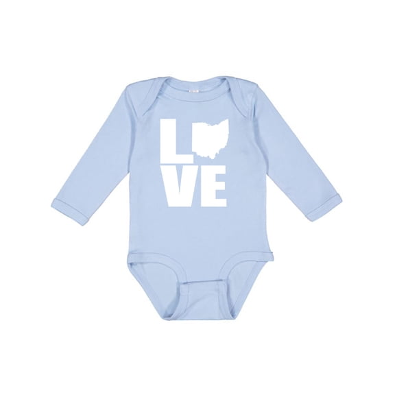 Inktastic Ohio Love Boys or Girls Long Sleeve Baby Bodysuit