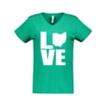 thumbnail image 1 of Inktastic Ohio Love Women's V-Neck T-Shirt, 1 of 5