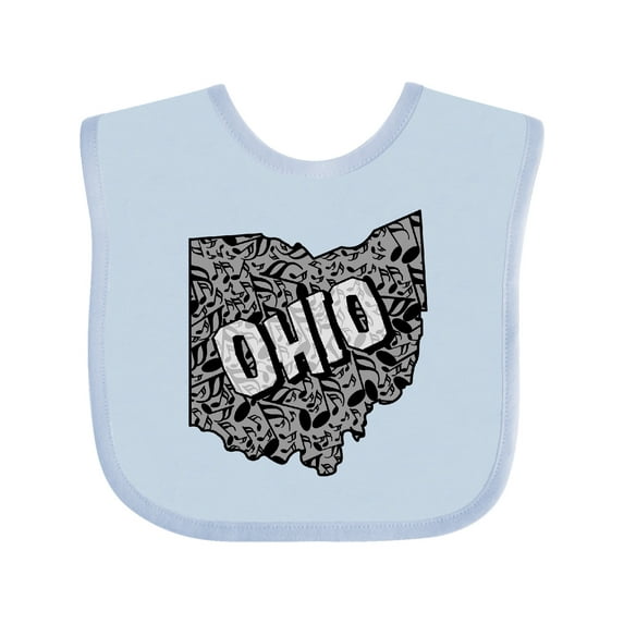 Inktastic Ohio Music Notes Boys or Girls Baby Bib