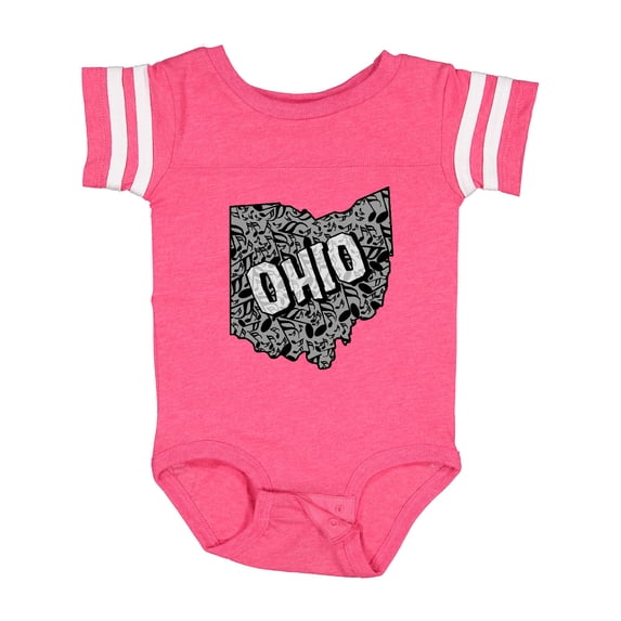 Inktastic Ohio Music Notes Boys or Girls Baby Bodysuit