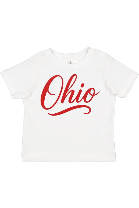 Ohio Script Red Neon Style Boys or Girls Toddler T-Shirt