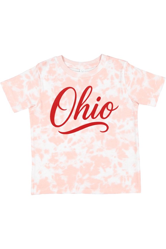 Ohio Script Red Neon Style Boys or Girls Toddler T-Shirt