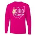 thumbnail image 1 of Inktastic Ohio Strong with State Silhouette and Pink Flowers Long Sleeve T-Shirt, 1 of 5