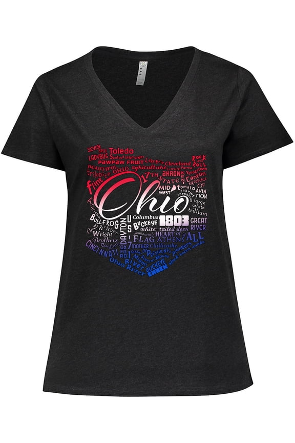 Ohio Word Salad Women's Plus Size V-Neck T-Shirt