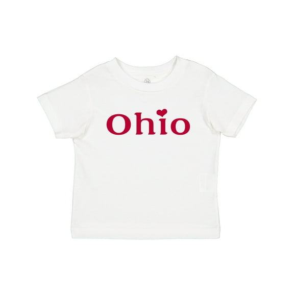 Inktastic Ohio in Red Text with Heart Boys or Girls Baby T-Shirt