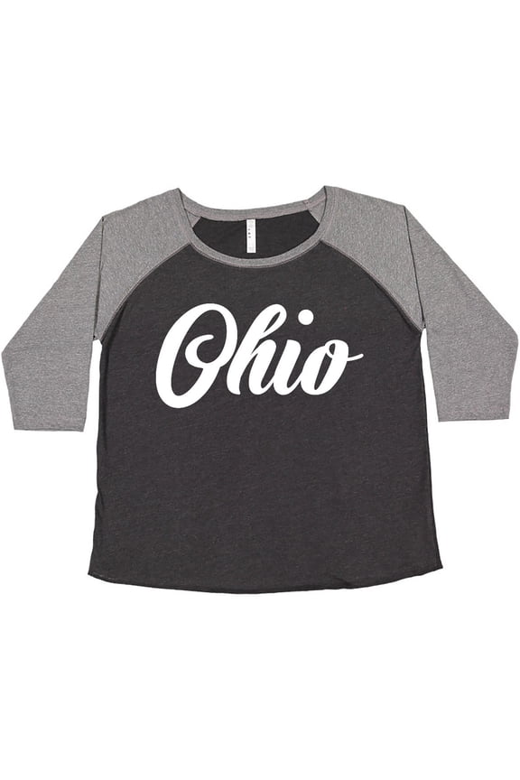 Ohio text Women's Plus Size T-Shirt
