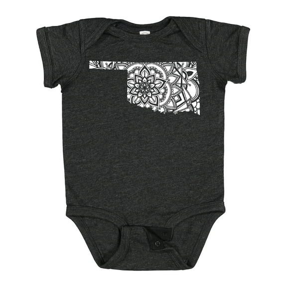 Inktastic Oklahoma Silhouette Mandala Boys or Girls Baby Bodysuit