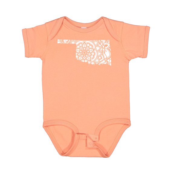 Inktastic Oklahoma Silhouette Mandala Boys or Girls Baby Bodysuit