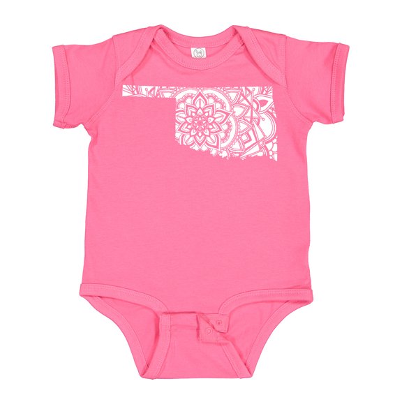 Inktastic Oklahoma Silhouette Mandala Boys or Girls Baby Bodysuit