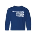 thumbnail image 1 of Inktastic Oklahoma Silhouette Mandala Long Sleeve Youth T-Shirt, 1 of 5