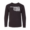 thumbnail image 1 of Inktastic Oklahoma Silhouette Mandala Long Sleeve Youth T-Shirt, 1 of 5