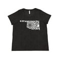 thumbnail image 1 of Inktastic Oklahoma Silhouette Mandala Women's Plus Size T-Shirt, 1 of 5