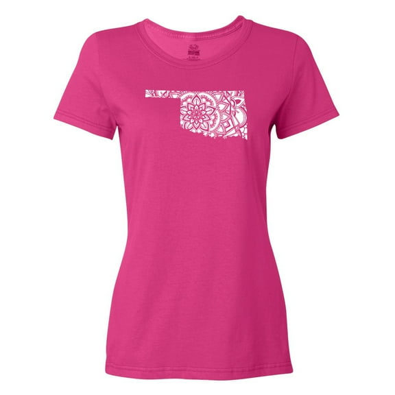 Inktastic Oklahoma Silhouette Mandala Women's T-Shirt