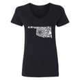 thumbnail image 1 of Inktastic Oklahoma Silhouette Mandala Women's V-Neck T-Shirt, 1 of 5