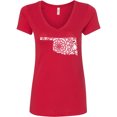 thumbnail image 1 of Inktastic Oklahoma Silhouette Mandala Women's V-Neck T-Shirt, 1 of 5