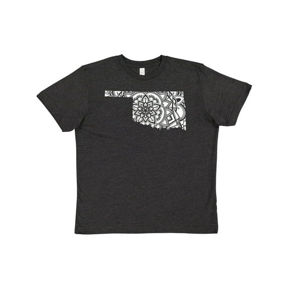 Inktastic Oklahoma Silhouette Mandala Youth T-Shirt
