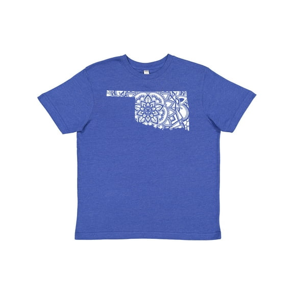 Inktastic Oklahoma Silhouette Mandala Youth T-Shirt
