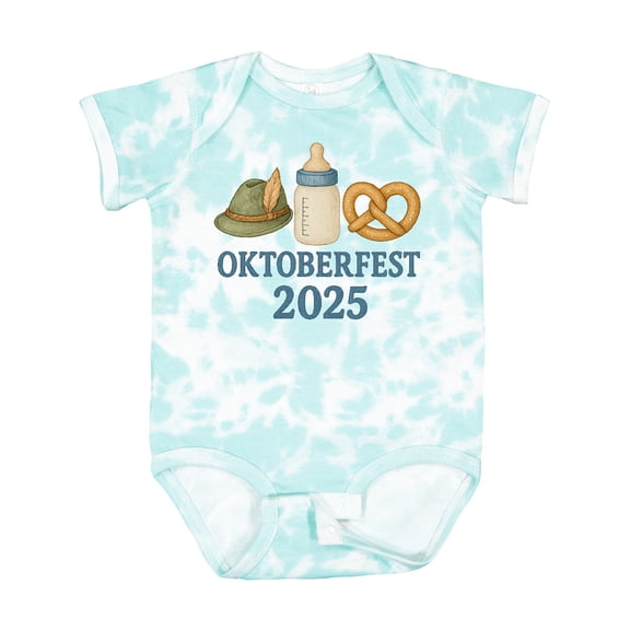 Inktastic Oktoberfest 2025 Celebration Baby Bottle Hat Pretzel Boys or Girls Baby Bodysuit