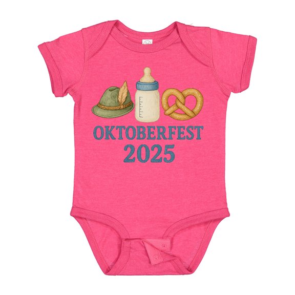 Inktastic Oktoberfest 2025 Celebration Baby Bottle Hat Pretzel Boys or Girls Baby Bodysuit
