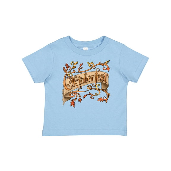 Inktastic Oktoberfest Banner with Orange Autumn Leaves Boys or Girls Baby T-Shirt