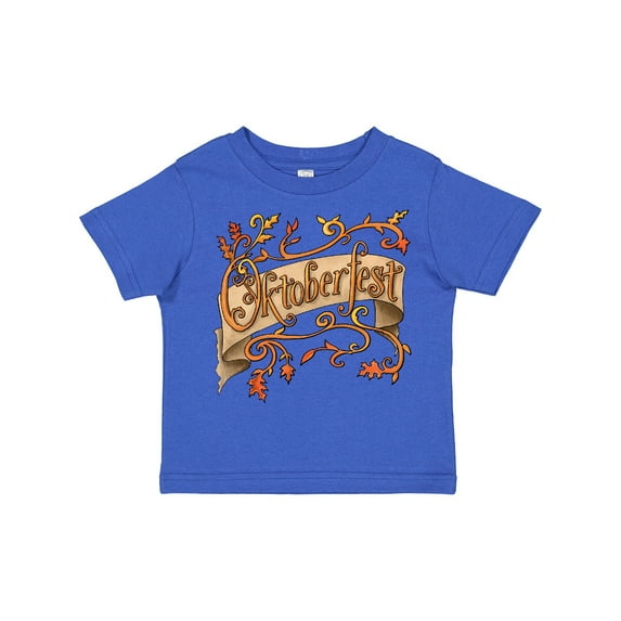 Inktastic Oktoberfest Banner with Orange Autumn Leaves Boys or Girls Toddler T-Shirt