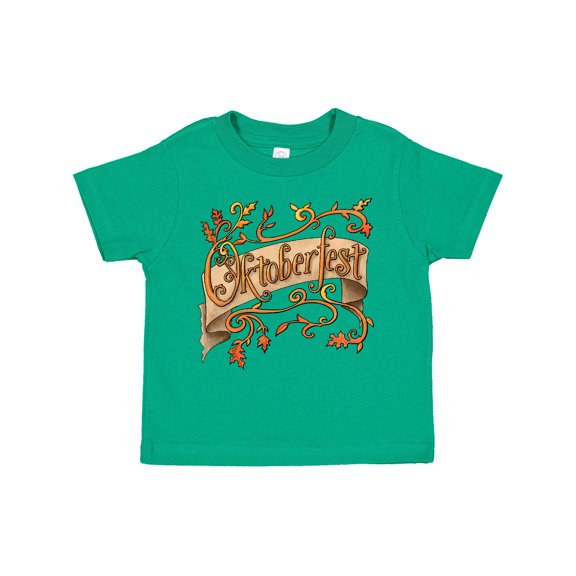 Inktastic Oktoberfest Banner with Orange Autumn Leaves Boys or Girls Toddler T-Shirt