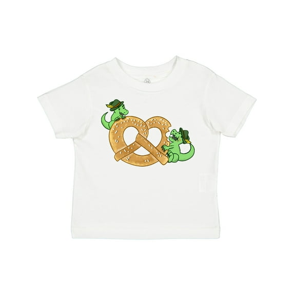Inktastic Oktoberfest Dinosaurs with Pretzel Boys or Girls Toddler T-Shirt