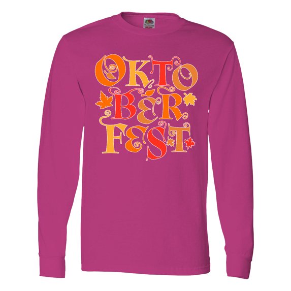 Inktastic Oktoberfest Fall Leaves Long Sleeve T-Shirt