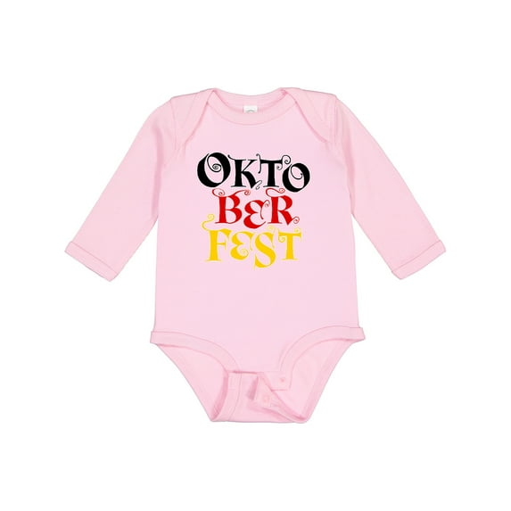 Inktastic Oktoberfest German Flag Colors Boys or Girls Long Sleeve Baby Bodysuit