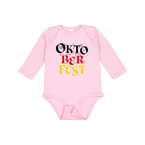 Inktastic Oktoberfest German Flag Colors Boys or Girls Long Sleeve Baby Bodysuit