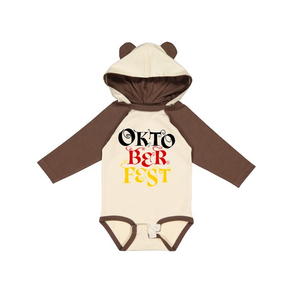 Inktastic Oktoberfest German Flag Colors Boys or Girls Long Sleeve Baby Bodysuit