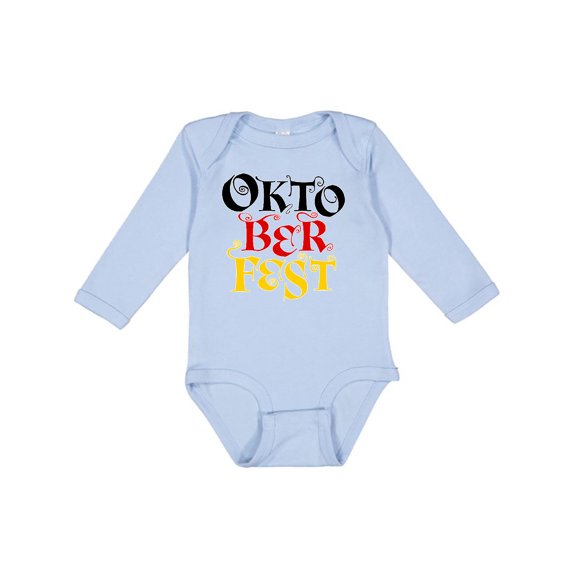Inktastic Oktoberfest German Flag Colors Boys or Girls Long Sleeve Baby Bodysuit
