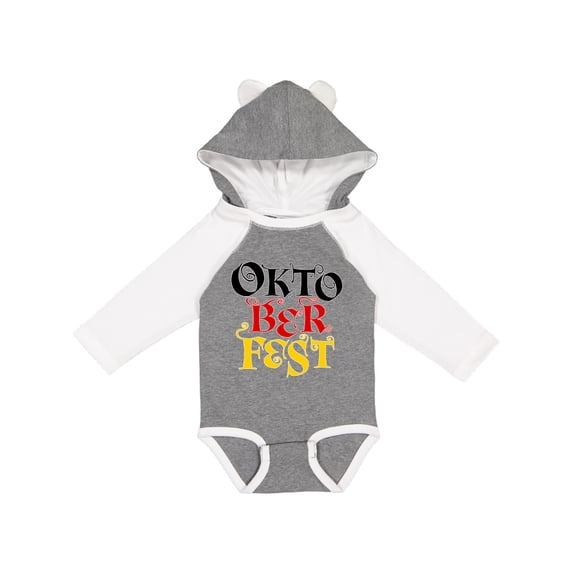 Inktastic Oktoberfest German Flag Colors Boys or Girls Long Sleeve Baby Bodysuit