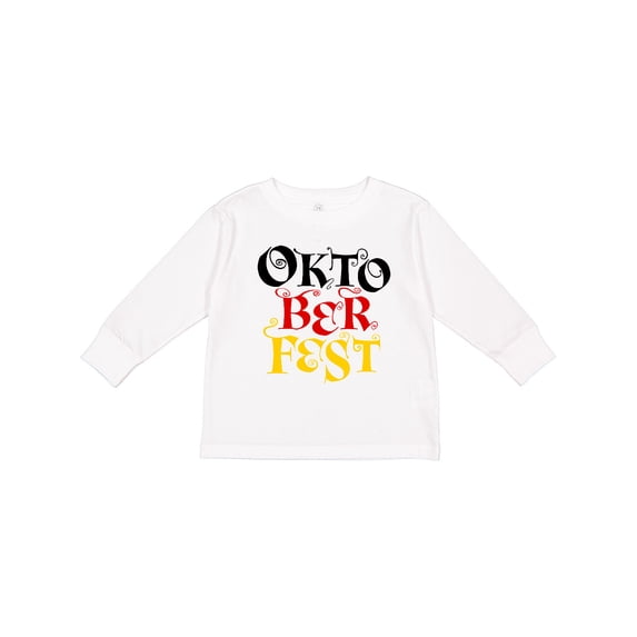 Inktastic Oktoberfest German Flag Colors Boys or Girls Long Sleeve Toddler T-Shirt