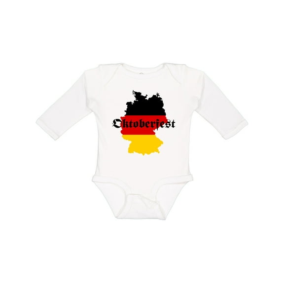 Inktastic Oktoberfest Germany Map Flag Boys or Girls Long Sleeve Baby Bodysuit