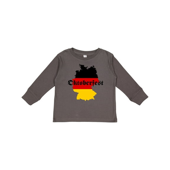 Inktastic Oktoberfest Germany Map Flag Boys or Girls Long Sleeve Toddler T-Shirt