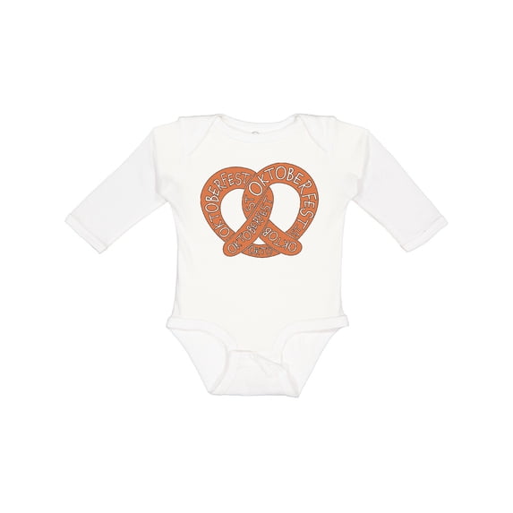 Inktastic Oktoberfest Pretzel Boys or Girls Long Sleeve Baby Bodysuit