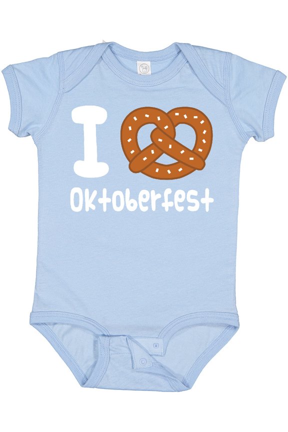 Oktoberfest Pretzel Fun Holiday Boys or Girls Baby Bodysuit