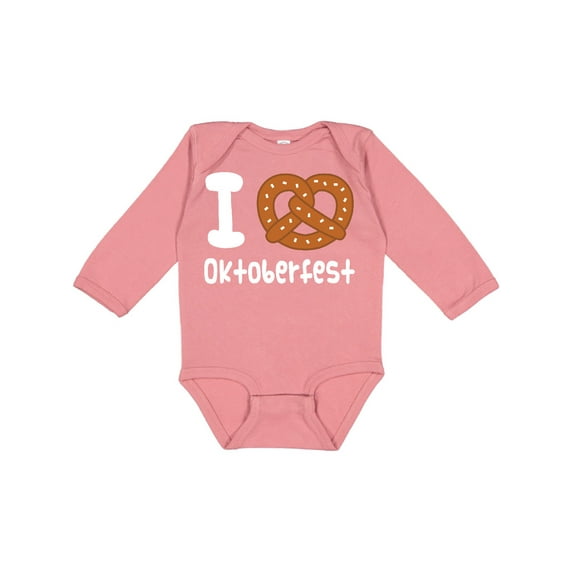 Inktastic Oktoberfest Pretzel Fun Holiday Boys or Girls Long Sleeve Baby Bodysuit