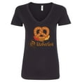 thumbnail image 1 of Inktastic Oktoberfest Pretzel German Festival Women's V-Neck T-Shirt, 1 of 5
